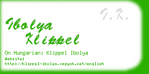 ibolya klippel business card